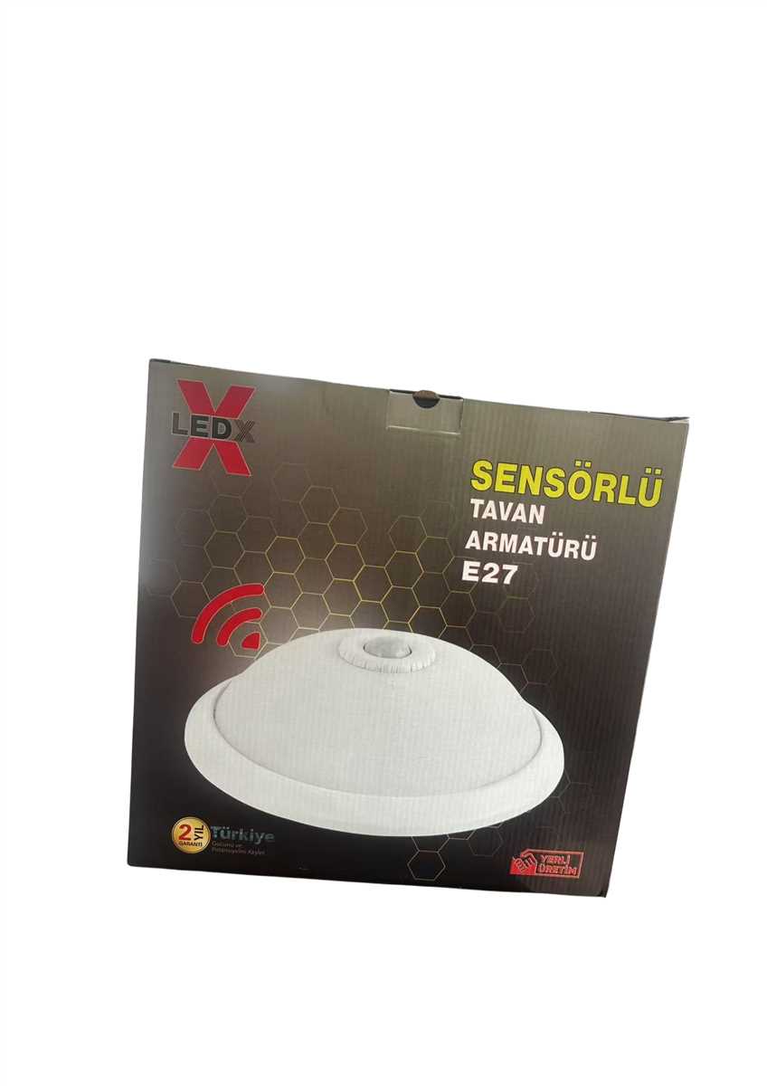Sensörlü Tavan Armatürü Sac Gövde Cam 1